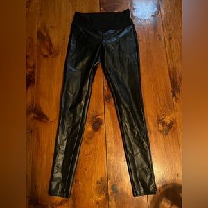 Assets Faux leather leggings.  Size Small